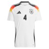 Maillot de Supporter Allemagne Tah 4 Domicile Euro 2024 Pour Homme